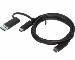 Lenovo 4X90U90618 καλώδιο USB USB 3.2 Gen 1 [3.1 Gen 1] 1 m USB A/USB C USB C Μαύρος [Μαύρο] 