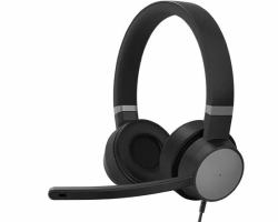 Lenovo Go Wired ANC Ακουστικά Καλωδιωμένος [Ενσύρματος] Head-band Car/Home office USB Type-C Μαύρος [Μαύρο] 