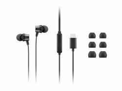 Lenovo 4XD1J77351 ακουστικό κεφαλής & ακουστικό κεφαλής με μικρόφωνο Ακουστικά Καλωδιωμένος [Ενσύρματος] Στο εσωτερικό του αυτιού Γραφείο/Τηλεφωνικό κέντρο USB Type-C Μαύρος [Μαύρο] 