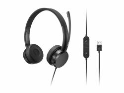 Lenovo 4XD1K18260 ακουστικό κεφαλής & ακουστικό κεφαλής με μικρόφωνο Ακουστικά Καλωδιωμένος [Ενσύρματος] Head-band Μουσική/Καθημερινά USB Τύπου-A Μαύρος [Μαύρο] 