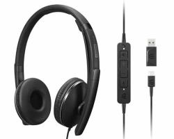 Lenovo 4XD1M45627 ακουστικό κεφαλής & ακουστικό κεφαλής με μικρόφωνο Ακουστικά Καλωδιωμένος [Ενσύρματος] Head-band USB Type-C Μαύρος [Μαύρο] 