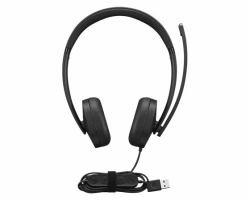 Lenovo 4XD1P83425 ακουστικό κεφαλής & ακουστικό κεφαλής με μικρόφωνο Ακουστικά Καλωδιωμένος [Ενσύρματος] Head-band Κλήσεις/Μουσική USB Τύπου-A Μαύρος [Μαύρο] 