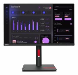Lenovo ThinkVision T24i-30 επίπεδη οθόνη 60,5 cm [23.8"] 1920 x 1080 εικονοστοιχεία Full HD LED Μαύρος [Μαύρο] 