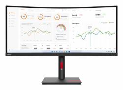 Lenovo ThinkVision T34w-30 επίπεδη οθόνη 86,4 cm [34"] 3440 x 1440 εικονοστοιχεία Wide Quad HD LED Μαύρος [Μαύρο] 