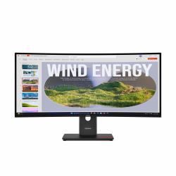 Lenovo ThinkVision T34WD-40 επίπεδη οθόνη 86,4 cm [34"] 3440 x 1440 εικονοστοιχεία Wide Quad HD LED Μαύρος [Μαύρο] 