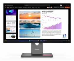 Lenovo ThinkVision P24Q-40 επίπεδη οθόνη 60,5 cm [23.8"] 2560 x 1440 εικονοστοιχεία Wide Quad HD LED Μαύρος [Μαύρο] 