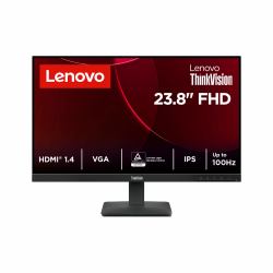 Lenovo ThinkVision S24-4e επίπεδη οθόνη 60,5 cm [23.8"] 1920 x 1080 εικονοστοιχεία Full HD LED Μαύρος [Μαύρο] 