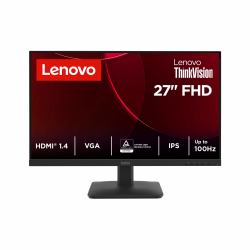 Lenovo ThinkVision S27-4e επίπεδη οθόνη 68,6 cm [27"] 1920 x 1080 εικονοστοιχεία Full HD LCD Μαύρος [Μαύρο] 