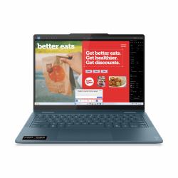 Lenovo Yoga 7 2-in-1 14AKP10 Copilot+ PC AMD Ryzen AI 5 340 Υβριδικό [2-σε-1] 35,6 cm [14"] Οθόνη αφής WUXGA 16 GB LPDDR5-SDRAM 512 GB SSD Wi-Fi 7 [802.11be] Windows 11 Home Γερμανικός Teal 