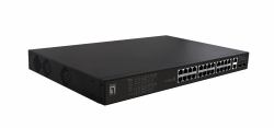 LevelOne FGP-2831 μεταγωγέας δικτύου Μη διαχειρίσιμος Fast Ethernet [10/100] PoE τροφοδοτικού 1U Μαύρος [Μαύρο] 