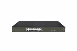 LevelOne GES-2118P μεταγωγέας δικτύου Διαχειρίσιμος L2 Gigabit Ethernet [10/100/1000] PoE τροφοδοτικού Μαύρος [Μαύρο] 