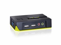 LevelOne KVM-0221 εναλλαγέας [switches] KVM Μαύρος [Μαύρο], Πράσινος [Πράσινο] 