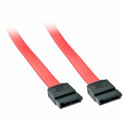 Lindy 33324 SATA καλώδιο 0,5 m Μαύρος [Μαύρο], Κόκκινο 