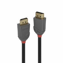 Lindy 36481 καλώδιο DisplayPort 1 m Μαύρος [Μαύρο], Γκρι 