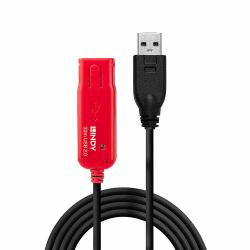 Lindy 42923 καλώδιο USB USB 2.0 30 m USB A Μαύρος [Μαύρο], Κόκκινο 