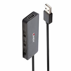 Lindy 42986 κατανεμητής διεπαφών USB 2.0 480 Mbit/s Μαύρος [Μαύρο] 