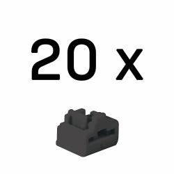 Lindy 47892 τάπα θύρας Αποκλεισμός θυρών RJ-45 Μαύρος [Μαύρο] Ακρυλονιτριλίου βουταδιενίου στυρολίου [ABS] 20 τεμάχια 