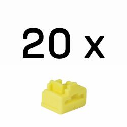 Lindy 47901 τάπα θύρας Αποκλεισμός θυρών RJ-45 Κίτρινο Ακρυλονιτριλίου βουταδιενίου στυρολίου [ABS] 20 τεμάχια 
