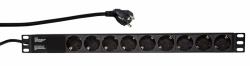 LogiLink PDU9C03 προστατευτικό μεταβολής τάσης Μαύρος [Μαύρο] 9 Έξοδος [οι] εναλλασσόμενου ρεύματος 230 V 2 m 