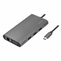 LogiLink UA0383 φορητός σταθμός σύνδεσης & προσομοιωτής θύρας Καλωδιωμένος [Ενσύρματος] USB 3.2 Gen 1 [3.1 Gen 1] Type-C Άργυρος 