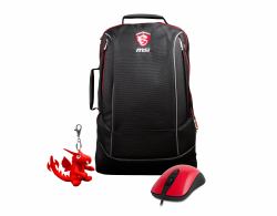 MSI Gaming Xmas Pack 2016 σάκος πλάτης Μαύρος [Μαύρο], Κόκκινο 