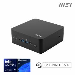 MSI Cubi NUC AI+ 2MG i9 288V FS 32GB 1TB W11PP Intel Core Ultra 9 LPDDR5-SDRAM SSD Windows 11 Pro Mini PC Μίνι PC Μαύρος [Μαύρο]  - Έκδοση UK