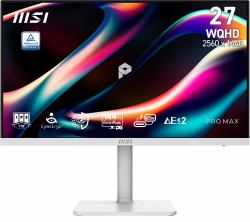 MSI PRO MAX 271QPHW E14 επίπεδη οθόνη 68,6 cm [27"] 2560 x 1440 εικονοστοιχεία Wide Quad HD LCD Λευκός [Άσπρος] 