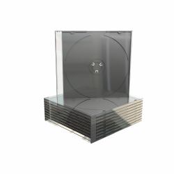 MediaRange BOX21 θήκη οπτικού δίσκου Πλαστικές διαφανείς θήκες 1 δίσκοι Μαύρος [Μαύρο], Διαφανής 