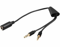 Microconnect AUDAL καλώδιο ήχου 0,4 m 2 x 3.5mm 3.5mm Μαύρος [Μαύρο] 