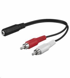 Microconnect AUDALH02 καλώδιο ήχου 0,2 m 2 x RCA 3.5mm Κόκκινο 