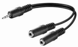 Microconnect AUDLR02 καλώδιο ήχου 0,2 m 3.5mm 2 x 2.5mm Μαύρος [Μαύρο] 