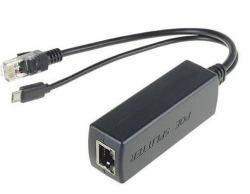 Microconnect MC-POESPLITTER διαχωριστής δικτύου PoE τροφοδοτικού Μαύρος [Μαύρο] 