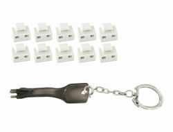 Microconnect MC-RJ45PORTBLOCK-W τάπα θύρας RJ-45 Λευκός [Άσπρος] 10 τεμάχια 