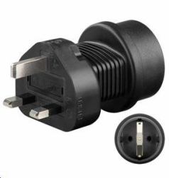 Microconnect PETRAVEL1 προσαρμογέας ρευματολήπτη Τύπος F Μαύρος [Μαύρο] 