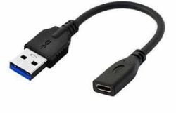 Microconnect USB3.0ACF02 καλώδιο USB USB 3.2 Gen 1 [3.1 Gen 1] 0,2 m USB A USB C Μαύρος [Μαύρο] 
