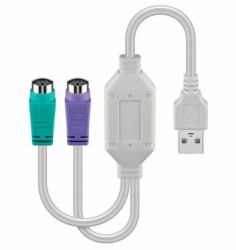 Microconnect USBA2XPS2 PS/2 καλώδιο 0,3 m Λευκός [Άσπρος] 