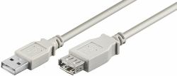 Microconnect USBAAF1 καλώδιο USB USB 2.0 1 m USB A Γκρι 