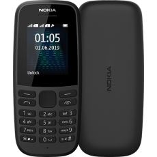 Nokia 105 4,5 cm [1.77"] 73,02 g Μαύρος [Μαύρο] Λειτουργία τηλεφώνου 
