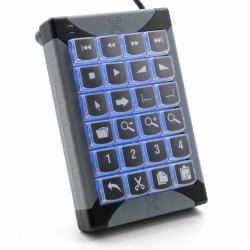 P.I. Engineering P&I Engineering XK-24 πληκτρολόγιο USB Μαύρος [Μαύρο], Γκρι 