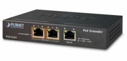 PLANET POE-E202 επεκτατικό δικτύου Πομπός & δέκτης δικτύου Μαύρος [Μαύρο] 10, 100, 1000 Mbit/s 