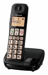 Panasonic KX-TGE110EB τηλέφωνο Τηλέφωνο DECT Αναγνωριστικό καλούντος Μαύρος [Μαύρο]  - Έκδοση UK