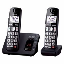 Panasonic KX-TGE822EB τηλέφωνο Τηλέφωνο DECT Αναγνωριστικό καλούντος Μαύρος [Μαύρο]  - Έκδοση UK