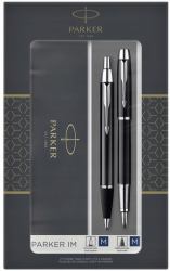 Parker 2093215 σετ στυλό Μαύρος [Μαύρο], Άργυρος 2 τεμάχια 