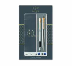 Parker 2093257 σετ στυλό Μαύρος [Μαύρο], Xρώμιο, Χρυσός [Χρυσό] 2 τεμάχια 