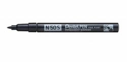 Pentel N50S μαρκαδόρος 1 τεμάχια Στρογγυλεμένη άκρη Μαύρος [Μαύρο] 