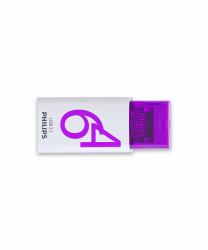 Philips Click μονάδα USB flash 64 GB USB Type-C 3.2 Gen 1 [3.1 Gen 1] Βιολέτα [Ιόχρους], Λευκός [Άσπρος] 