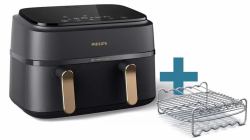 Philips 3000 series NA352/04 φριτέζα Διπλός 9 L Αυτόνομο 2750 W Φριτέζα ζεστού αέρα Μαύρος [Μαύρο], Χαλκός 