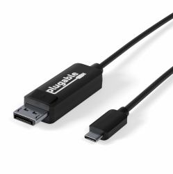 Plugable Technologies USBC-DP προσαρμογέας καλωδίου βίντεο 1,8 m USB Type-C DisplayPort Μαύρος [Μαύρο] 