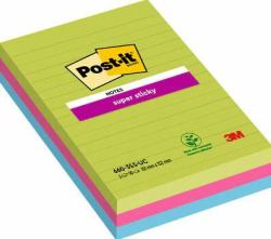 Post-It 7100235020 αυτοκόλλητο χαρτί σημειώσεων Ορθογώνιο παραλληλόγραμμο Μπλε, Πράσινος [Πράσινο], Ροζ 90 φύλλα 