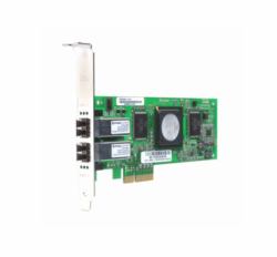 QLogic 4-Gbps dual port Channel Fibre Channel to x4 PCI Express host bus adapter, multi-mode optic κάρτα διεπαφής/προσαρμογέας 